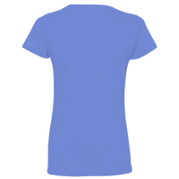 LAT Women's Fine Jersey Tee, Carolina Blue / Carolina Blue, Back view