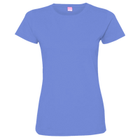 LAT Women's Fine Jersey Tee, Carolina Blue / Carolina Blue, Front view