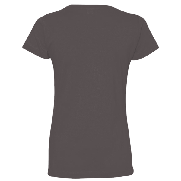 LAT Women's Fine Jersey Tee, Charcoal / Charcoal, Back view