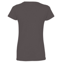 LAT Women's Fine Jersey Tee, Charcoal / Charcoal, Back view