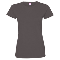 LAT Women's Fine Jersey Tee, Charcoal / Charcoal, Front view
