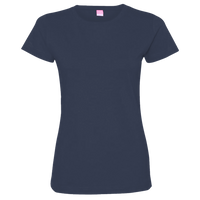 LAT Women's Fine Jersey Tee, Denim / Denim, Front view