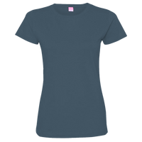 LAT Women's Fine Jersey Tee, Vintage Denim / Vintage Denim, Front view