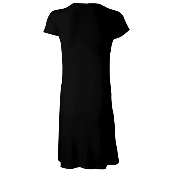 LAT Women's Fine Jersey V-Neck Coverup, Black, Back view