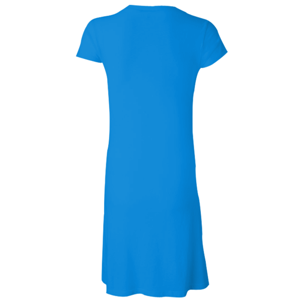 LAT Women's Fine Jersey V-Neck Coverup, Cobalt, Back view