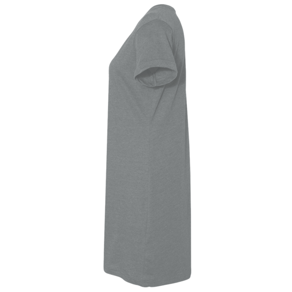 LAT Women's Fine Jersey V-Neck Coverup, Granite Heather, Left Sleeve view