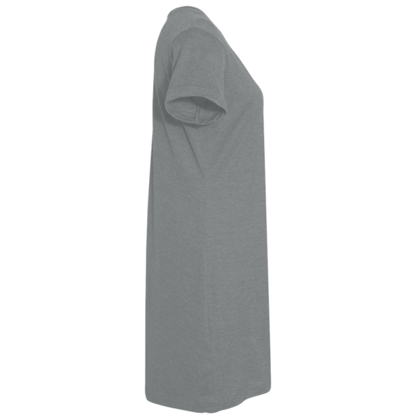 LAT Women's Fine Jersey V-Neck Coverup, Granite Heather, Right Sleeve view