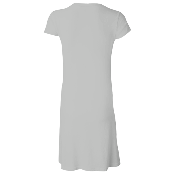 LAT Women's Fine Jersey V-Neck Coverup, Heather, Back view