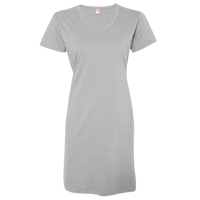 LAT Women's Fine Jersey V-Neck Coverup, Heather, Front view