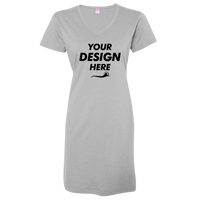 LAT Women's Fine Jersey V-Neck Coverup, Heather, Front view, Mockup