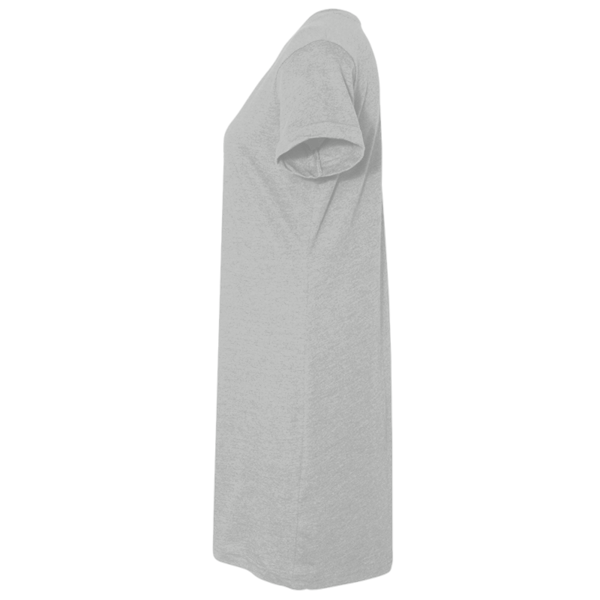 LAT Women's Fine Jersey V-Neck Coverup, Heather, Left Sleeve view
