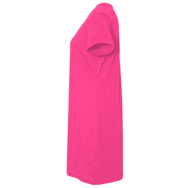 LAT Women's Fine Jersey V-Neck Coverup, Hot Pink, Left Sleeve view