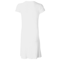 LAT Women's Fine Jersey V-Neck Coverup, White, Back view