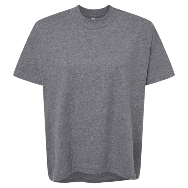 LAT Women's Hi-Lo Tee, Granite Heather, Front view
