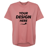 LAT Women's Hi-Lo Tee, Mauvelous, Front view, Mockup