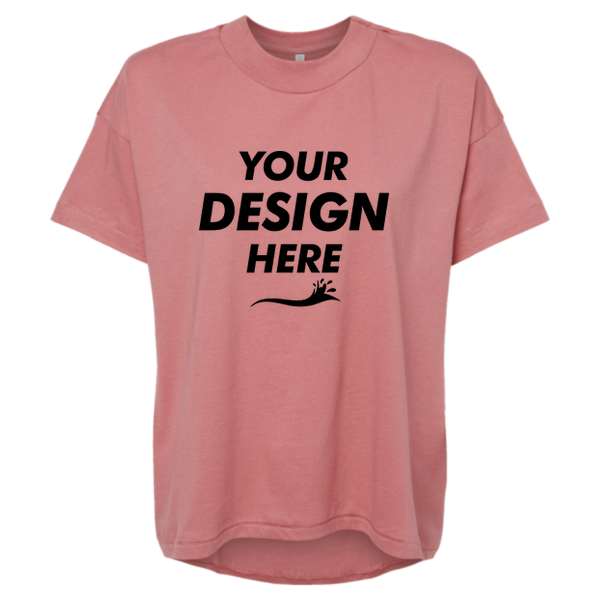 LAT Women's Hi-Lo Tee, Mauvelous, Front view, Mockup