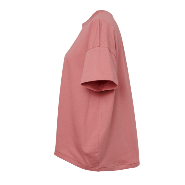 LAT Women's Hi-Lo Tee, Mauvelous, Left Sleeve view