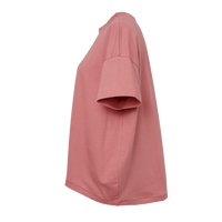 LAT Women's Hi-Lo Tee, Mauvelous, Left Sleeve view