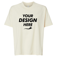 LAT Women's Hi-Lo Tee, Natural, Front view, Mockup