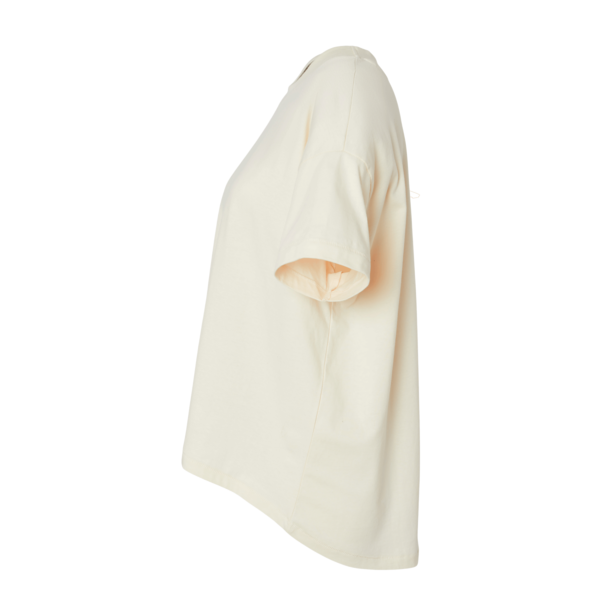 LAT Women's Hi-Lo Tee, Natural, Left Sleeve view