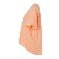 LAT Women's Hi-Lo Tee, Peachy, Left Sleeve view