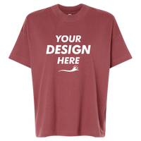 LAT Women's Hi-Lo Tee, Rouge, Front view, Mockup