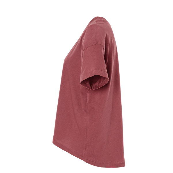LAT Women's Hi-Lo Tee, Rouge, Left Sleeve view