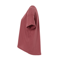 LAT Women's Hi-Lo Tee, Rouge, Left Sleeve view