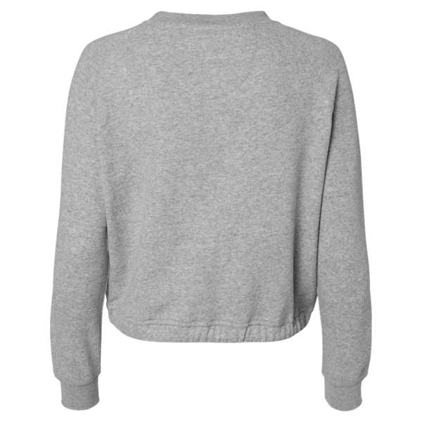 LAT Women's Relaxed 3-End Boxy Fleece Crewneck Sweatshirt, Heather, Back view