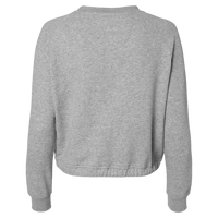 LAT Women's Relaxed 3-End Boxy Fleece Crewneck Sweatshirt, Heather, Back view