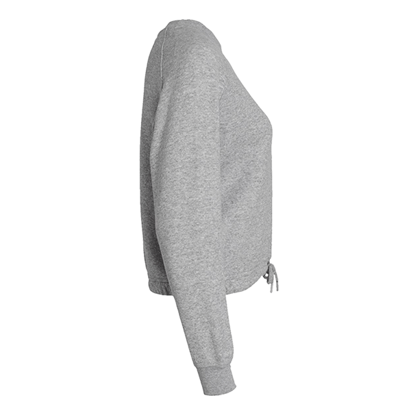 LAT Women's Relaxed 3-End Boxy Fleece Crewneck Sweatshirt, Heather, Right Sleeve view