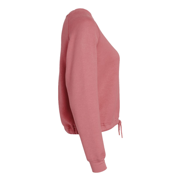 LAT Women's Relaxed 3-End Boxy Fleece Crewneck Sweatshirt, Mauvelous, Right Sleeve view