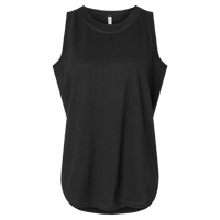 LAT Women's Relaxed Fine Jersey Tank, Black, Front view