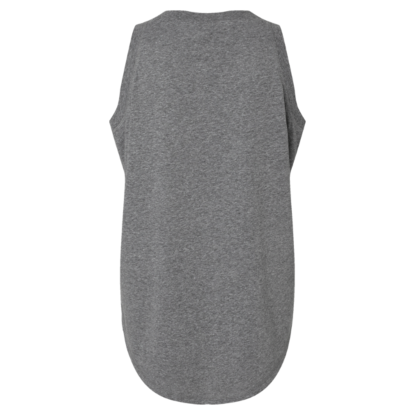 LAT Women's Relaxed Fine Jersey Tank, Granite Heather, Back view