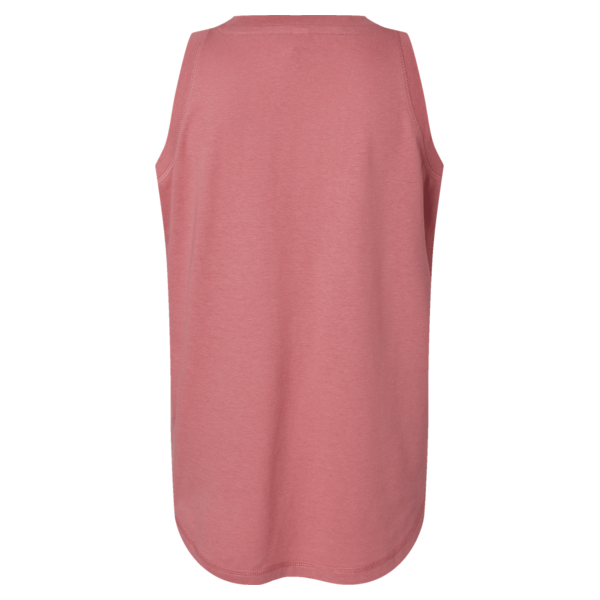 LAT Women's Relaxed Fine Jersey Tank, Mauvelous, Back view