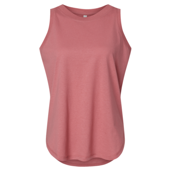 LAT Women's Relaxed Fine Jersey Tank, Mauvelous, Front view