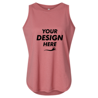 LAT Women's Relaxed Fine Jersey Tank, Mauvelous, Front view, Mockup