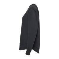 LAT Women's Weekend Fleece Crewneck Sweatshirt, Black, Left Sleeve view