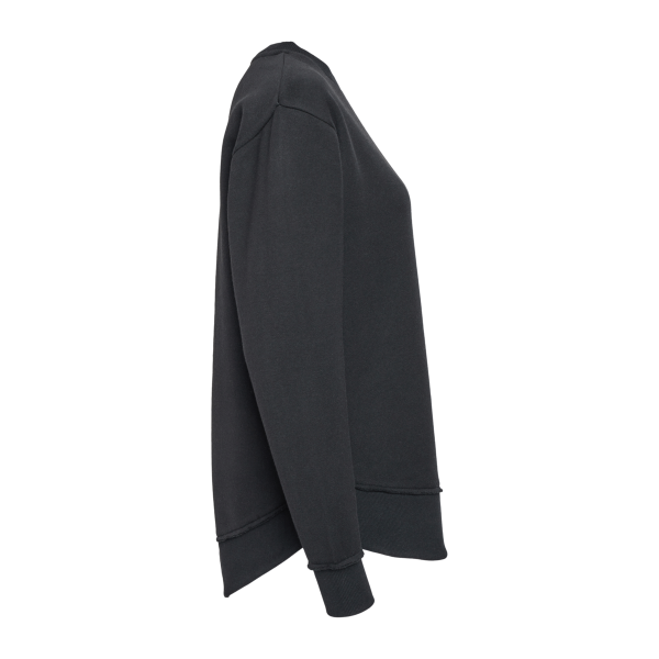 LAT Women's Weekend Fleece Crewneck Sweatshirt, Black, Right Sleeve view