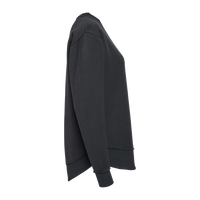LAT Women's Weekend Fleece Crewneck Sweatshirt, Black, Right Sleeve view