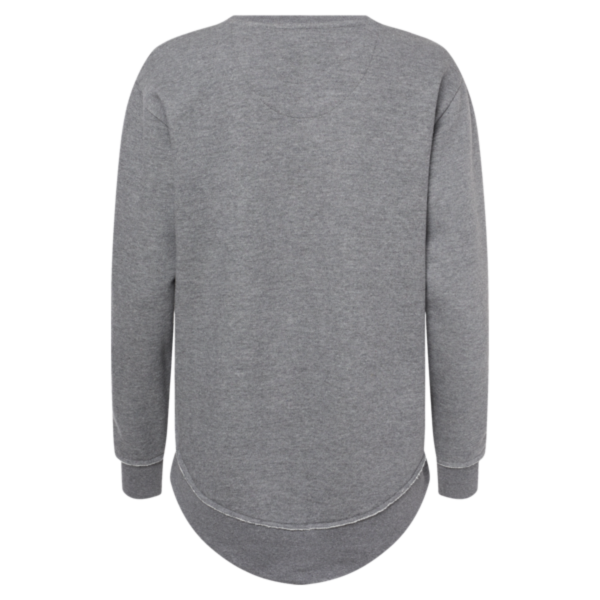 LAT Women's Weekend Fleece Crewneck Sweatshirt, Granite Heather, Back view
