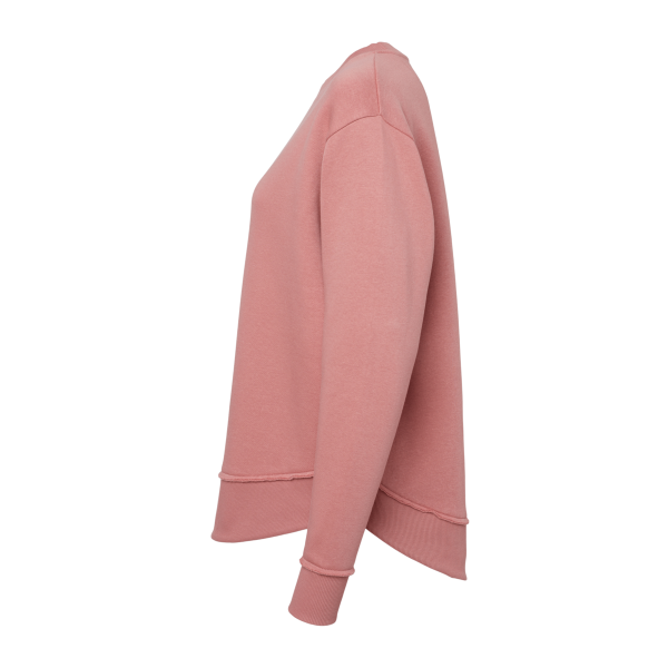 LAT Women's Weekend Fleece Crewneck Sweatshirt, Mauvelous, Left Sleeve view
