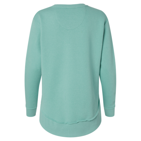 LAT Women's Weekend Fleece Crewneck Sweatshirt, Saltwater, Back view