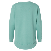LAT Women's Weekend Fleece Crewneck Sweatshirt, Saltwater, Back view