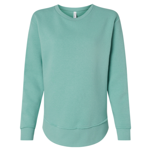 LAT Women's Weekend Fleece Crewneck Sweatshirt, Saltwater, Front view