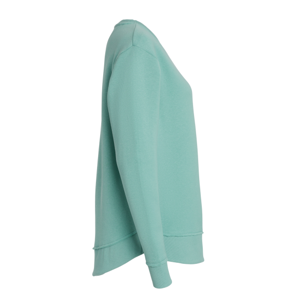 LAT Women's Weekend Fleece Crewneck Sweatshirt, Saltwater, Right Sleeve view