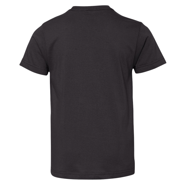LAT Youth Fine Jersey Tee, Black / Black, Back view