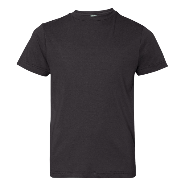 LAT Youth Fine Jersey Tee, Black / Black, Front view