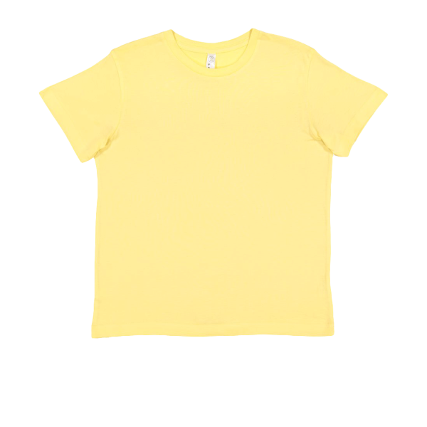 LAT Youth Fine Jersey Tee, Butter / Butter, Front view