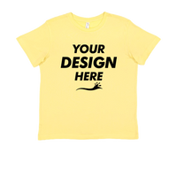 LAT Youth Fine Jersey Tee, Butter / Butter, Front view, Mockup